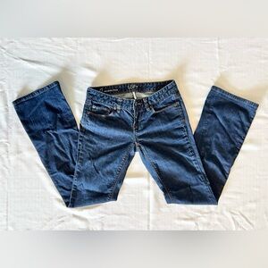 Ann Taylor Women's Dark Blue modern Boot cut  Jeans Small x-small XS size 0